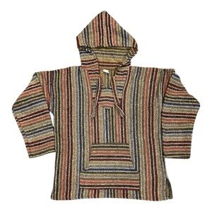 Mens Hooded Striped Sweater